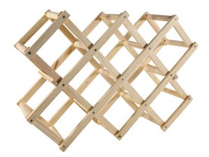 Wooden wine rack for 10 bottles