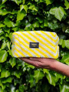 Tasche Random Mist gelb weiß gestreift aus Teddystoff