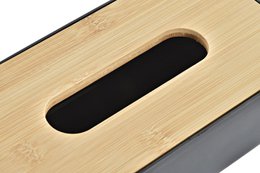 CAJA PAÃ‘UELOS BAMBU PP 24X12X7,4 NEGRO PB197309
