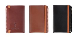 Camel leather card holder