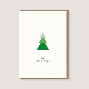 Folding card with envelope - "Oh Christmas tree"