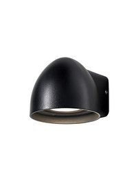 Black downlight wall lamp for outdoor use.