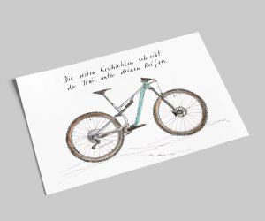 Mountain bike postcard | The trail writes the best stories under your tires New edition