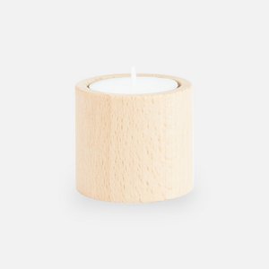 Teelichthalter Holz rund
