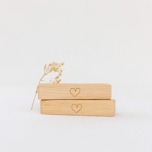 Card holder set “Heart” in a linen bag