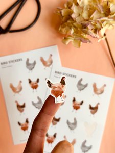 Kippenstickers gemaakt van gerecycled papier / zonder PVC