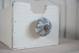 Grey furniture knob with hearts, 4 cm, Isabelle Rose, for drawers