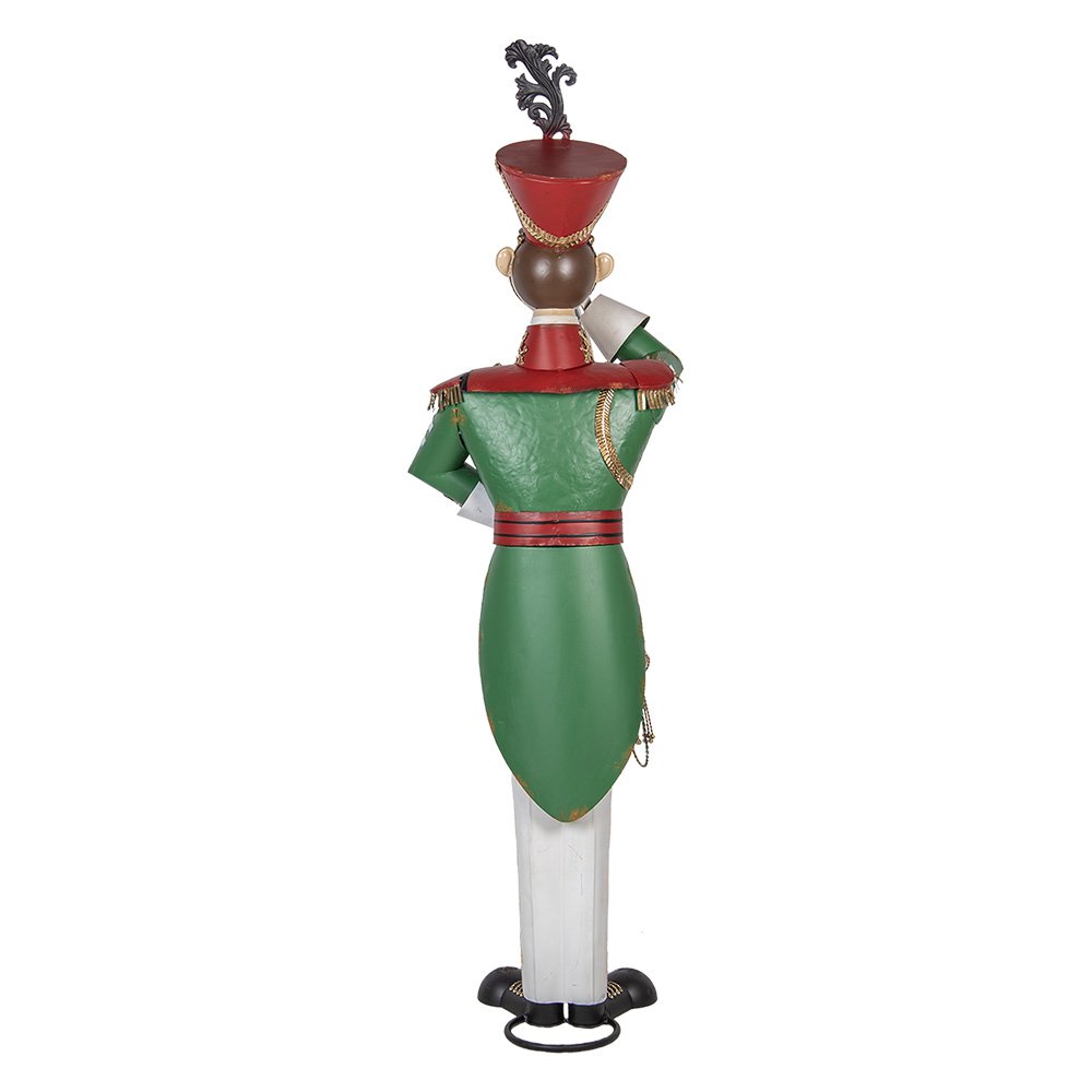 Decoratie Beeld Notenkraker 65x71x218 cm Wit Groen Metaal