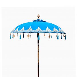 Bali Patio Parasol - Katoen - Turquoise Decor - 2m