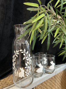 Carafe lot and glasses - Easter collection
