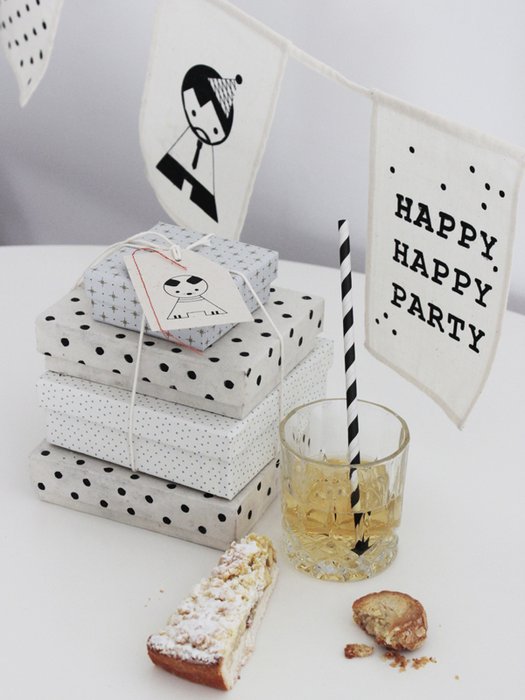 Happy happy party flag