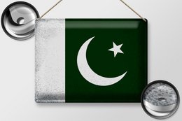 Tin Sign Flag Pakistan 40x30cm Flag Pakistan Vintage