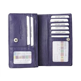 Cartera Mujer Piel Vaqueta - RFID Antideslizante - Cartera Mujer Ideal