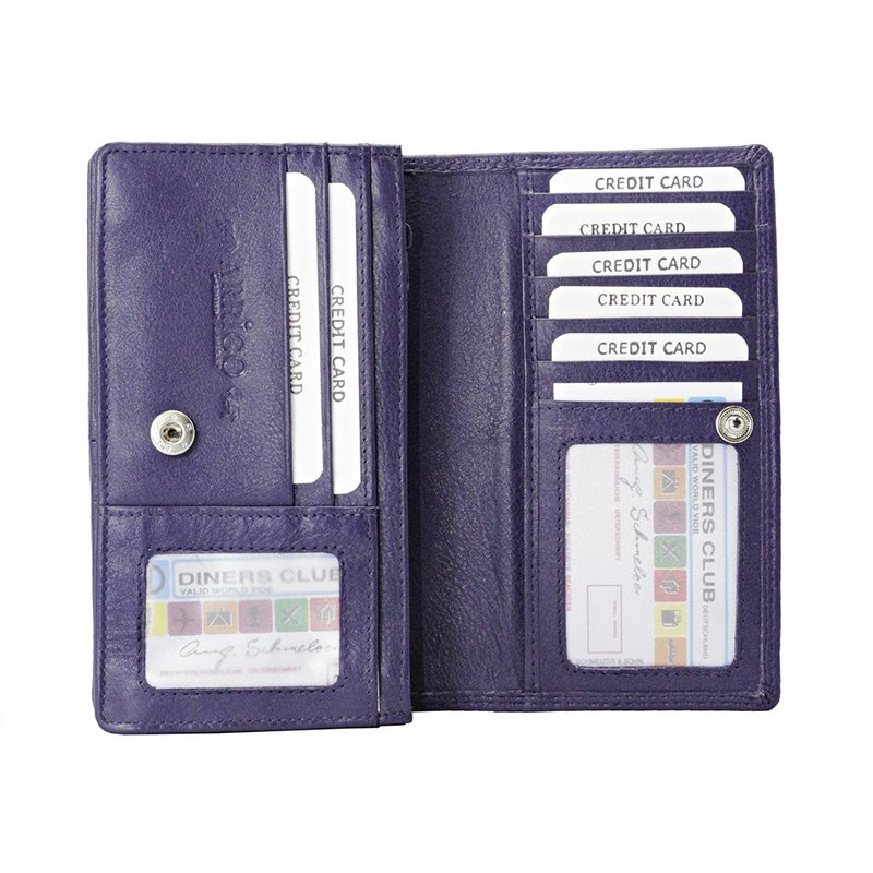 Cartera Mujer Piel Vaqueta - RFID Antideslizante - Cartera Mujer Ideal