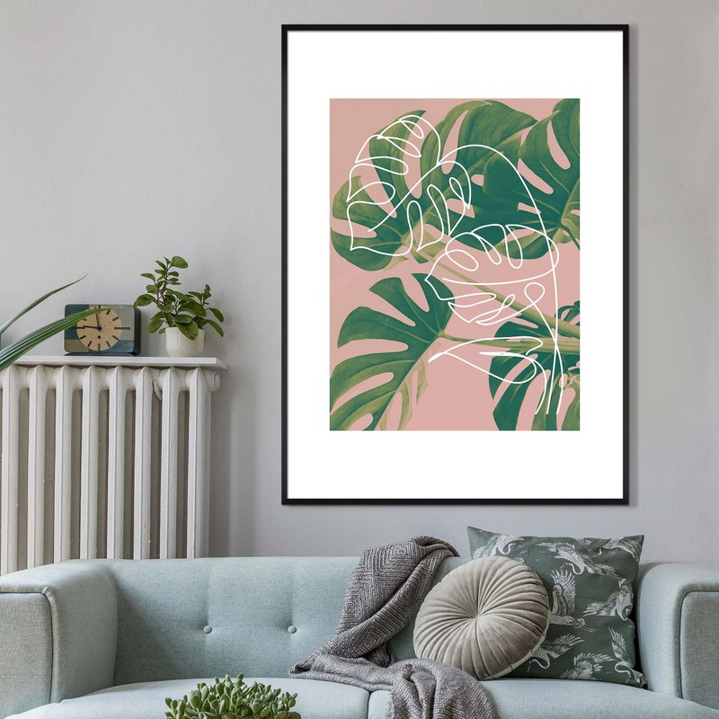 Monstera minimale print