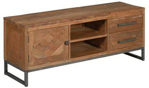 MUEBLE TV TECA METAL 125X40X55 MARRON MB194543