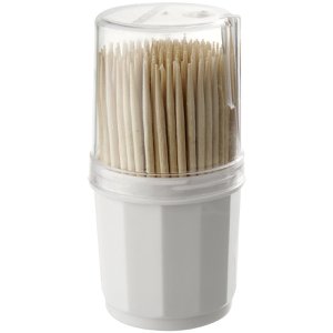 Set of 190 wooden toothpicks in a round box with lid Fackelmann Wood Edition