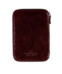 Madda leather office case - burgundy red