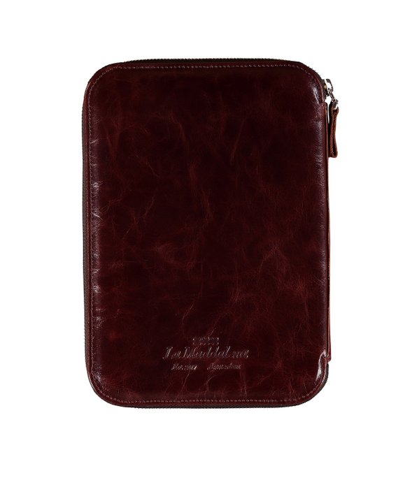 Madda lederen kantooretui - bordeaux rood