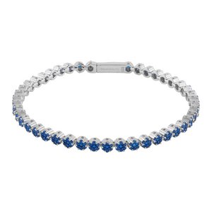 Martina-Armband aus Silber und blauen Zirkonen