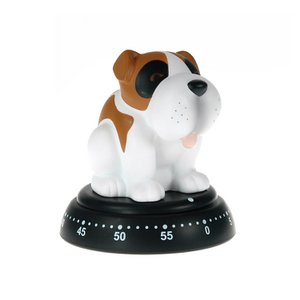 Bengt EK Design Mechanischer Küchentimer – Hund – Braun/Weiß