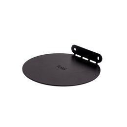 Befold Regal rund, 16cm, Schwarz | Minimalistische, schwebende, unsichtbare Wand-/Raumregale aus Stahl für Pflanzen, Ornamente oder Bücher