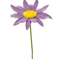 ZIMBA-ARTS METAL PURPLE DAISY FLOWER