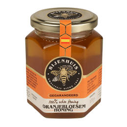 Orange-colored, natural honey with a sweet, floral aroma. Suitable for use in cooking, baking, or as a spread.