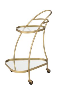 J-Line Trolley Dreieckig – Metall/Spiegel – Gold