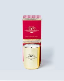 Frankincense & Myrrh - Gold edition scented candle, with a warm, earthy fragrance. Features a decorative red and gold box.
