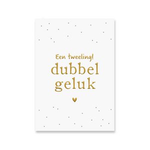 Karte Zwillinge | Goldfolie