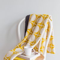 Don Blanket Yellow, Soft Jacquard Knitted Cotton