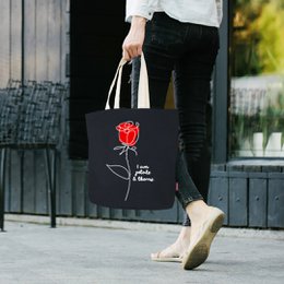 Totebags. Bolso grande model "JEG ER KRONBLADER OG TORNE"