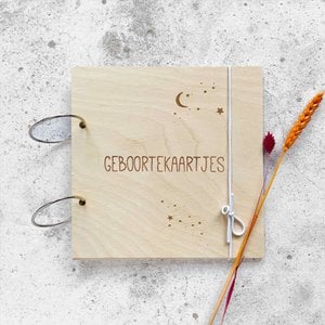 Wooden storage bundle | Birth cards | Universe | 20 x 20 cm