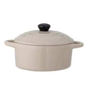 Thanos Serviertopf mit Deckel, Weiß, Steingut