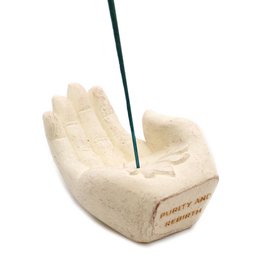 Hand Wierookbrander - Lotus (wit)