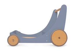 Chariot de rangement et déambulateur en bois 2-en-1 Kinderfeets - Bleu Ardoise ÉPUISÉ