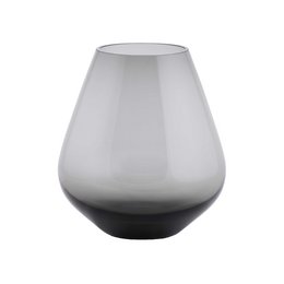 Tall, round gray vase with a smooth, glossy finish. Available in multiple sizes.