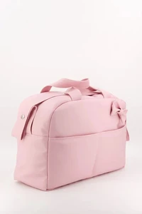 Baby-Umstandstasche mit Schleife, rosa Farbe