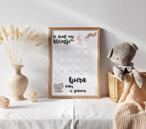 Countdown calendar A4 | Baby on the way