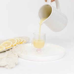 Thermoglas "Herz" rosa 80ml 2er Set