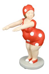 Polyfigur "Becky" rød/hvid VE 4 so