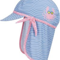 UV-Schutzkappe Krabbe - blau / pink