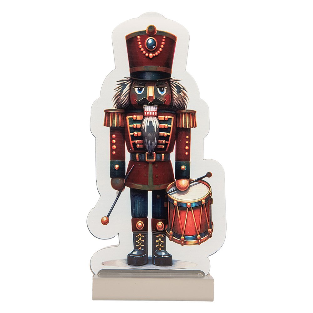 Kerst Infinity Spiegel Lamp Notenkraker 12x7x24 cm Rood Kunststof