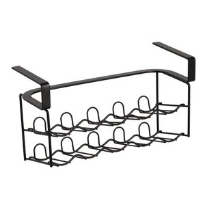 Spice jar rack, metal, black