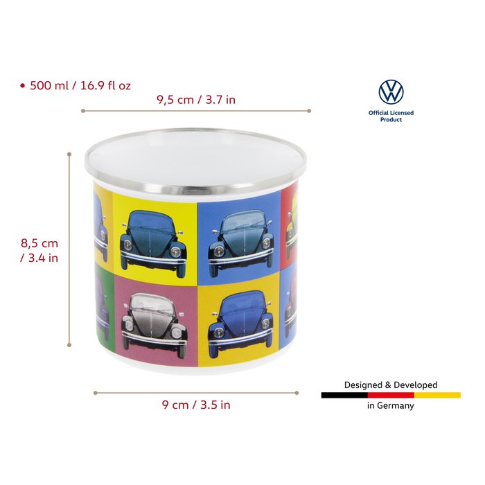 Volkswagen Logo Untersetzer Set Klassisches Blau und Weißes Design