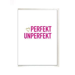 Gevouwen kaart rechtop, PERFECT IMPERFECT