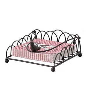 Servetenhouder 20x20x9 cm bruin ijzer zeehond servethouder