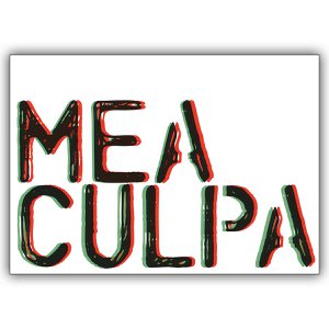 Ehrliche Entschuldigungs Klappkarte um die Schuld zu übernehmen