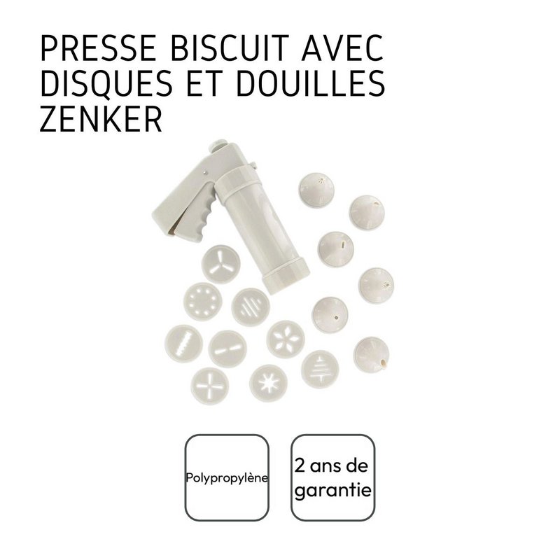 Pressa per biscotti e 6 punte e 10 dischi modello Zenker Smart Pastry
